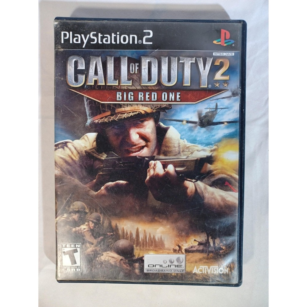 Call Of Duty 2 Big Red One PlayStation 2 PS2 Game Activision‎ T NTSC-U/C Shooter